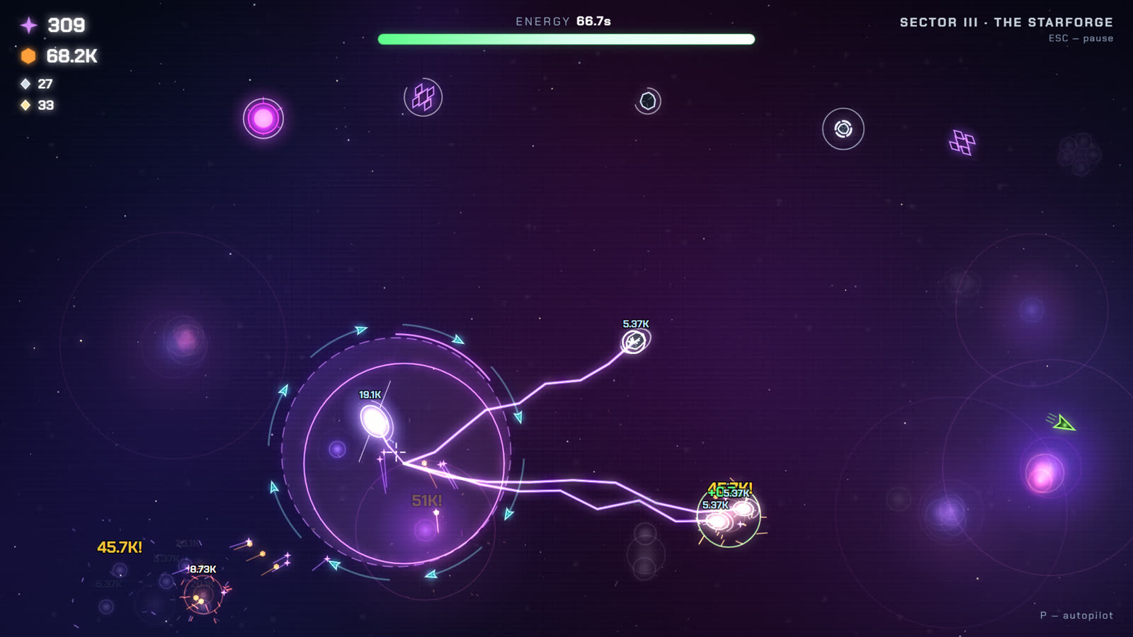 Breaking stars in sector three